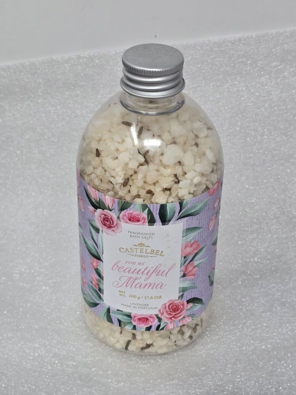 Castelbel Porto Lavender Fragranced Bath Salts With Dried Lavender Buds 17.6 oz
